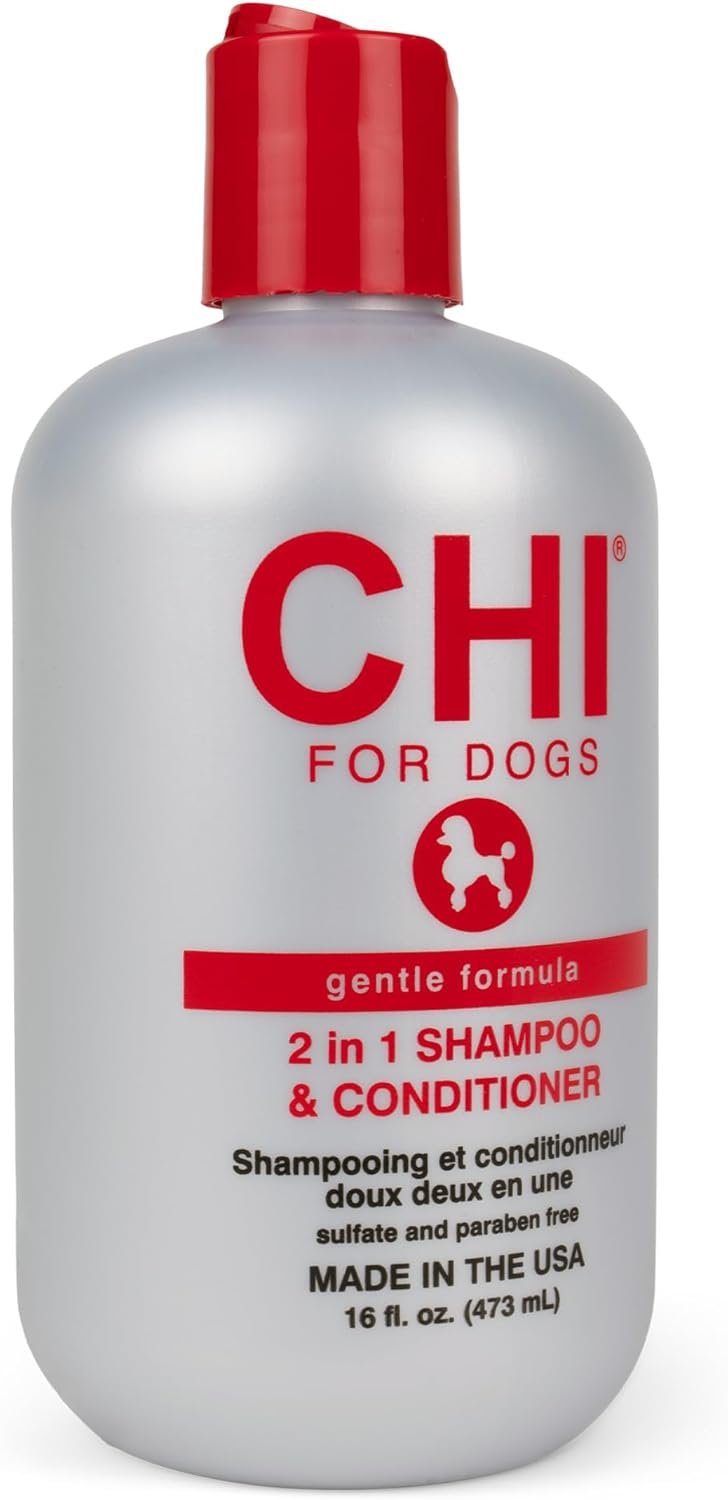 CHI for Dogs Gentle 2-in-1 Shampoo and Conditioner - Softening and Cleansing Formula for Puppies and Adult Dogs - pH Balanced Dog Wash for All Coat Types - 16 Fl Oz - Image 2