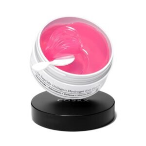 COSRX Pink Peptides Collagen Hydrogel Eye Patch for Puffy Eyes and Dark Circles, Under Eye Mask, 60 Under Eye Patches, Korean Skin Care