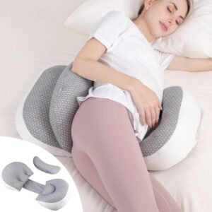 Chilling Home Pregnancy Pillow, Maternity Pillow for Pregnant Women, Pregnancy Pillows for Sleeping Portable, Pregnancy Wedge Pillow, Body Pillow Support for Back, Belly, Waist, Grey