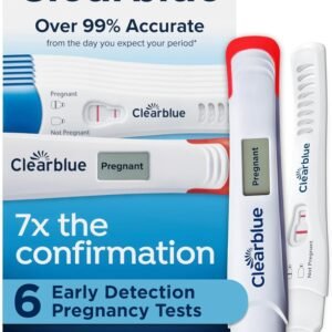 Clearblue Early Pregnancy Test Kit, at-Home Pregnancy Test Kit for Women, hCG Hormone Pregnancy Tests with Easy-to-Read Results, 7 Tests