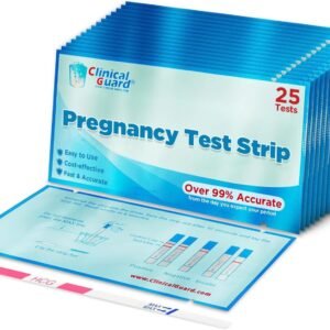 Clinical Guard 25 Pregnancy Tests Strips - Sensitive & Accurate Measurement Within 5 mins - Early Detection Pregnancy Test Strip - Easy to Use for Home Tests - HCG Test Strip