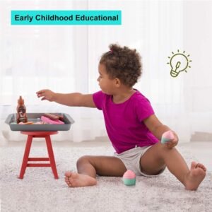 Cookie Play Food Set, Play Food for Kids Kitchen - Play Kitchen Accessories - Play Baking Cookies and Cupcakes Plastic Toy Food for Pretend Play, Kids Toddler Childrens Birthday Gifts