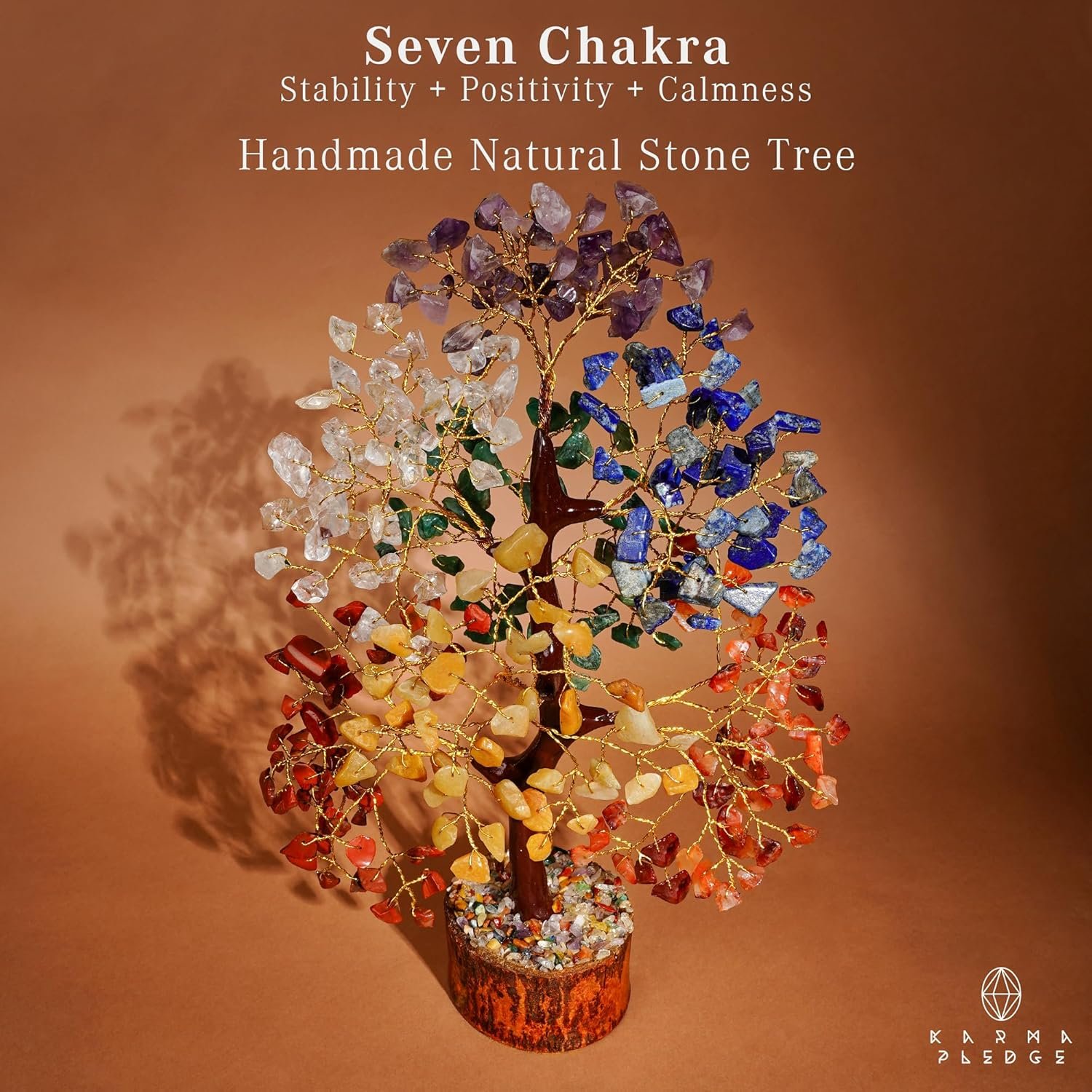 Crystal Tree of Life 7 Chakra Birthday Gifts for Women, Unique Gifts for Her, Home and Office Decor, Handmade Healing Crystals Tree Bring Positive Energy, Money, Good Luck, Gifts for Mom & Love Ones - Image 2