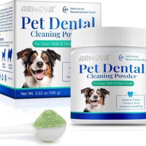 Dog Dental Powder - Teeth Cleaning Powder for Dogs - Dog Dental Care - Plaque & Bad Breath Off P-owder D-og - D-ental Care Supplies for Small - Medium - Large Do-gs