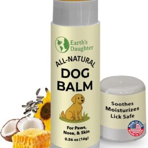 Earth’s Daughter Dog Paw Balm Big 0.56 oz – Organic Paw & Nose Protector with Beeswax, Coconut & Calendula – Itch Relief & Natural Skin Care for Dogs & Puppies – Travel Essential