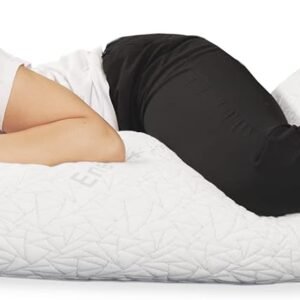 EnerPlex Body Pillow for Adults - Adjustable 54 x 20 Inch Long Pillow Shredded Memory Foam Pillows w/Plush Viscose Cover for Adults & Kids - Pregnancy Pillow for Sleeping