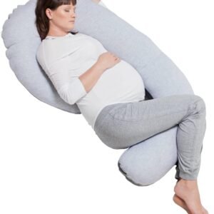 Full Body Pregnancy Pillow - 58" J Shaped Maternity Pillow for Pregnant Women - Hypoallergenic, Comfortable, Plush and Therapeutic