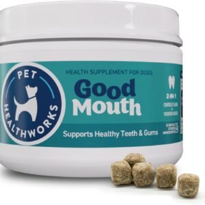 Good Mouth Dental Chews for Dogs – Controls Plaque & Tartar, Promotes Fresh Breath, Supports Gum & Oral Health – Clinically Studied, Cheeseburger Flavor, No Mess, 60 Soft Chews
