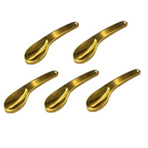 HEALLILY 5pcs Makeup Supply Zinc Alloy Face Cream Eye Cream Spoon for Skincare Golden Facial Mask Scoop Travel-friendly Design