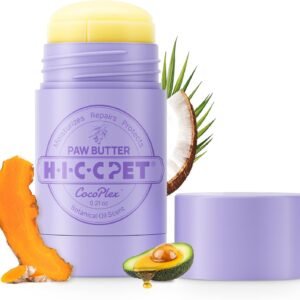 HICC PET Dog Paw Balm 0.21 oz Travel Pack for Dogs & Cats, All-Natural Paw Balm Dogs Lick Safe, Moisturizing and Healing Dry Cracked Paws, Improves Rough Paws Relieves Odor, Horse Hoof, Joint Care