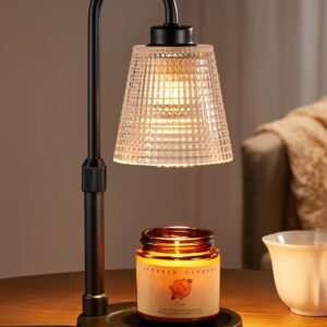 Innqoo Candle Warmer Lamp with Timer, Dimmable Candle Warmer for Jar Candles, Height Adjustable Wax Melts Warmer, Birthday Gifts for Women Mom, House Warming Gifts New Home Decor
