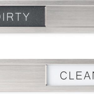 KitchenTour Dishwasher Magnet Clean Dirty Sign, Premium Stainless Steel Clean Dirty Magnet for Dishwasher Funny, Strong Magnet Non-Scratch Dishwasher Sign Kitchen Decor and Accessories