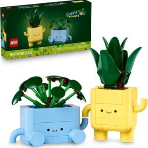 LEGO Botanicals Happy Plants Building Toy for Kids, Girls, and Boys 9+ - Playroom Decor for Desk or Shelf - Birthday Gift Idea for Young Gardeners - Artificial Indoor Plant for Play & Display - 10349