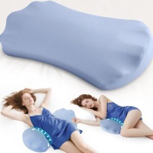 Lumbar Support Pillow for Sleeping – Memory Foam Lower Back Pillow for Bed for Back Pain Relief - Ergonomic Support for Side&Back Sleepers-Rest Pillow for Car, Futon Sofa Bed with Washable Cover