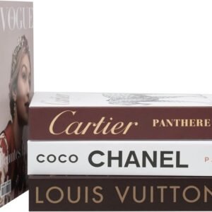 Luxe Large | 4 PCS Faux Decorative Books for Home Decor | Not Real Books (Cardboard Boxes) | Coffee Table, Bookshelf & Shelf Styling Display Props for Living Room, Office