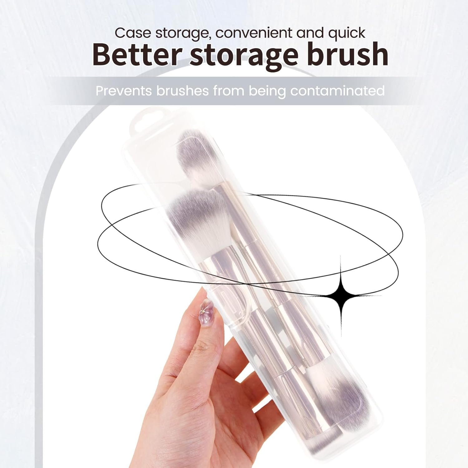 MAANGE Foundation Makeup Brushes, 2Pcs Double Ended Makeup Brush for Blending Liquid Powder Concealer Cream Blush Buffe (Gold) - Image 2