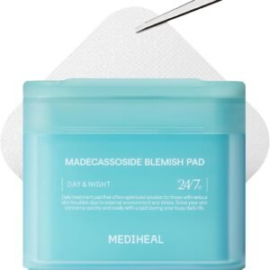 MEDIHEAL Madecassoside Blemish Pad - Square Cotton Facial Toner Pads with Centella Asiatica & Madecassoside – Anti Blemish to Improve Uneven Skin Tone - Vegan Face Gauze Pads, 100