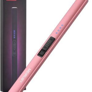 MEIRUBY Lighter Electric Candle Lighter, Birthday for Women Men Mom Wife Sister, Rechargeable USB Arc Lighters for Candle Camping BBQ