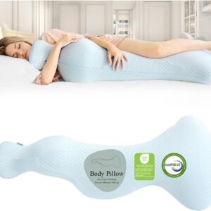 Mermaid Body Pillows for Adults, Cooling Long Pillow for Bed, One Piece Full Body Pillow, Big Memory Foam Firm Body Pillow for Side Sleepe, Soft Hugging Bodypillow for Pregnancy