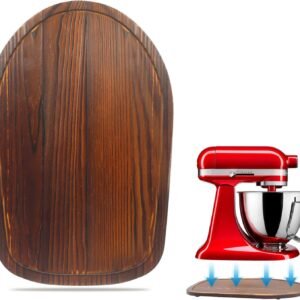 Mixer Slider Mat for Tilt Head Kitchen Aid 4.5-5 Qt Stand Mixer, Appliance sliding mat for kitchenaid Artisan 4.5-5 Qt, Kitchen Countertop Storage Accessories Moving Tray attachments (Brown)