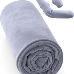 Momcozy Pregnancy Pillow Cover for Dreamlign U Pro Maternity Pillow for Sleeping, Adjustable Leg Pillow, Support for Back, Hip, Belly for Pregnant Women, 50-72 Inch Body Pillow, Only Velvet Pillowcase