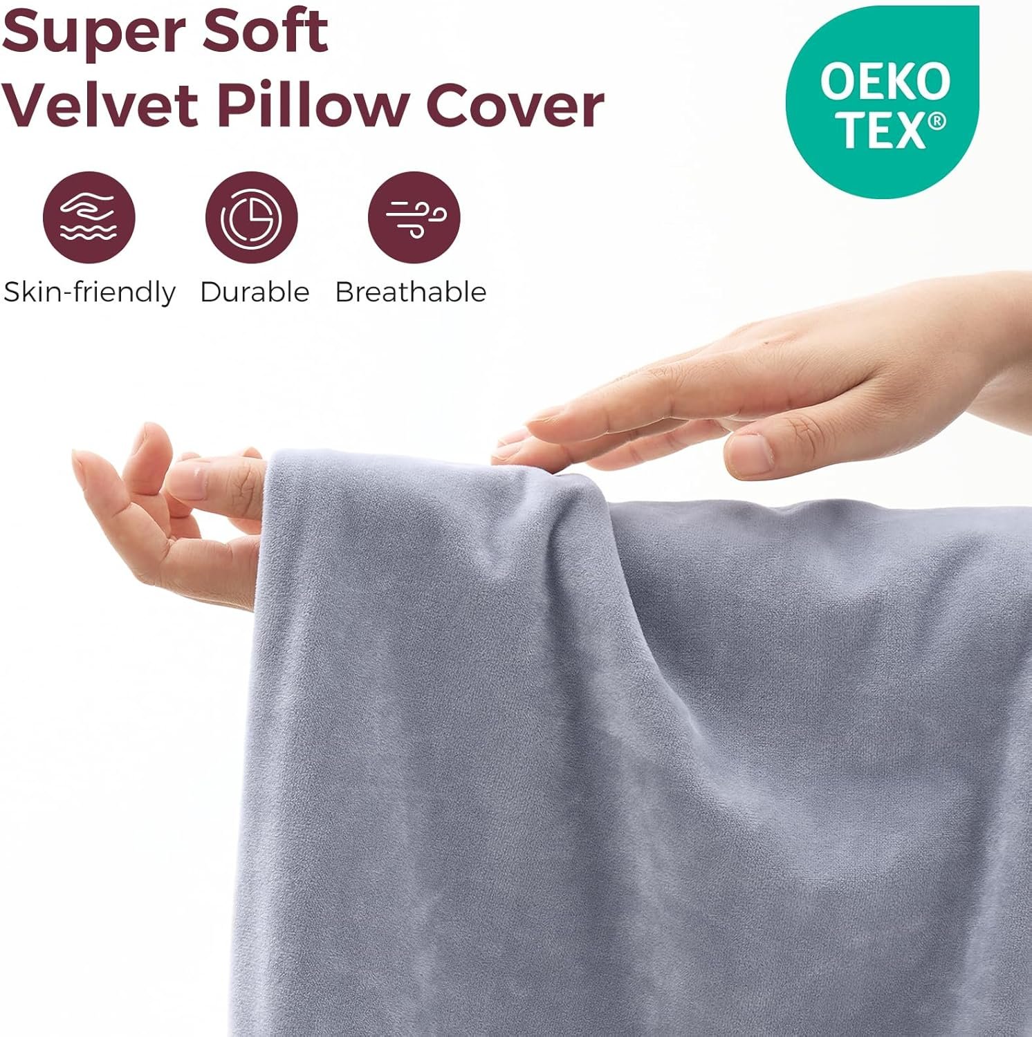 Momcozy Pregnancy Pillow Cover for Dreamlign U Pro Maternity Pillow for Sleeping, Adjustable Leg Pillow, Support for Back, Hip, Belly for Pregnant Women, 50-72 Inch Body Pillow, Only Velvet Pillowcase - Image 2