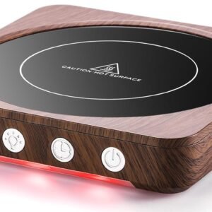 Mug Warmer - 36W Coffee Mug Warmer for Desk with Temperature Display, 2-12Hrs Auto Shut Off, Smart Candle Warmer - Ideal Coffee Gifts Accessories Keep Beverages Coffee Warmer (Wood) (Wood)