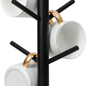 MyLifeUNIT Mug Holder Tree, Coffee Cup Holder with 6 Hooks (Black) | MyLifeUNIT, Mug Holder Tree, Coffee Cup Holder, 6 Hooks, Black