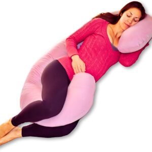 New Microfiber Zippered Replacement Maternity Body Pillow Cover (Pink)