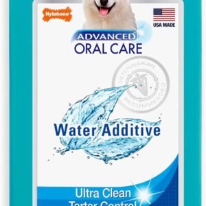 Nylabone Advanced Oral Care Pet Dental Water Additive, Liquid Tartar Remover & Breath Freshener for Dogs, Dog Teeth-Cleaning, Original Flavor, 32 oz.