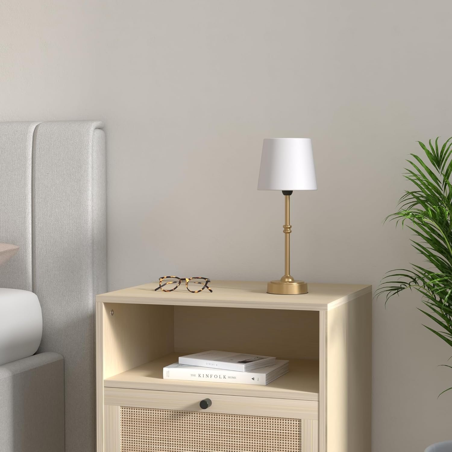 O’Bright Seraph - Cordless LED Table Lamp with Dimmer, Built-in Rechargeable Battery, 3-Level Brightness, Patio Table Lamp, Bedside Night Lamp, Ambient Light for Restaurant, Antique Brass - Image 2