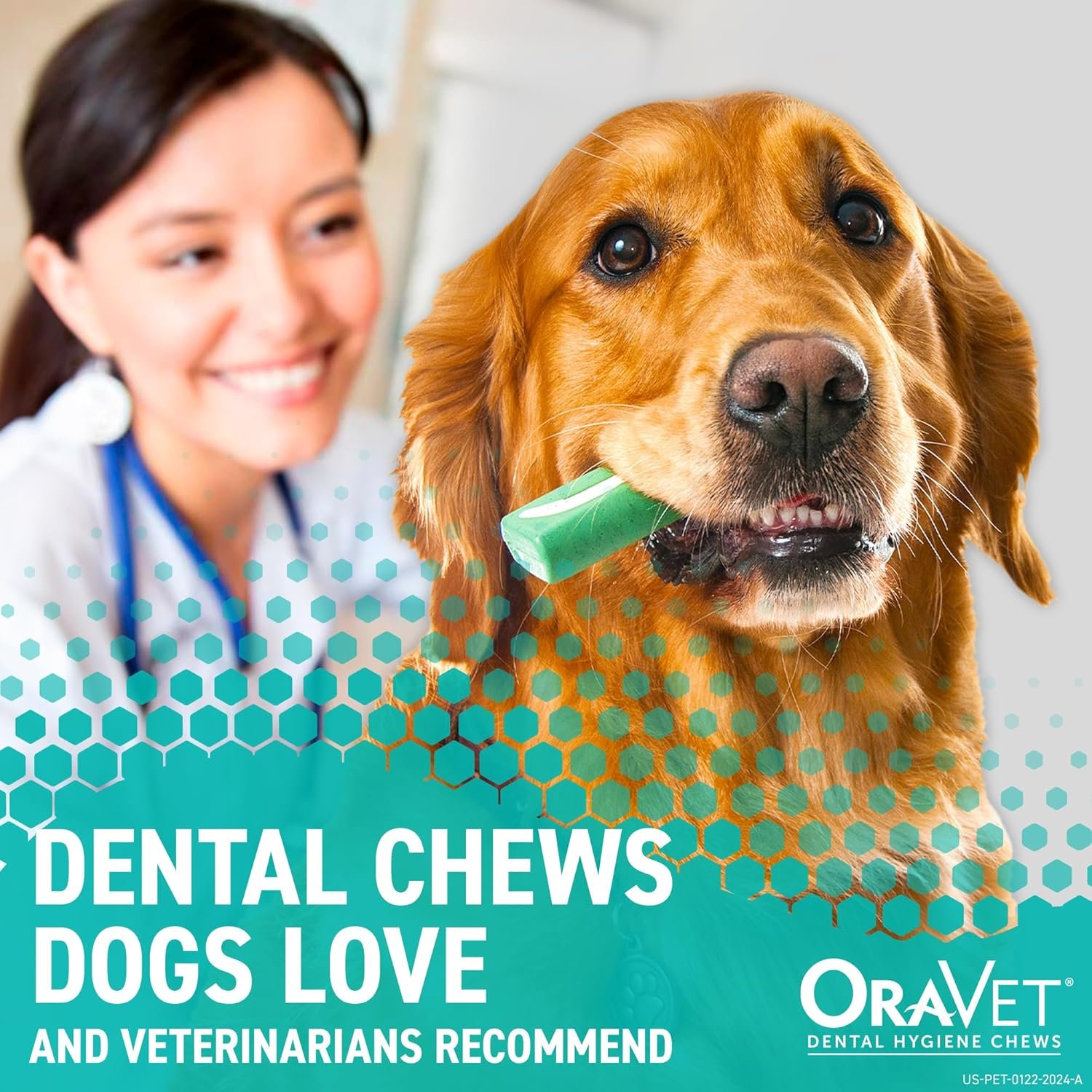 ORAVET Dental Chews for Dogs, Oral Care and Hygiene Chews (Large Dogs, Over 50 lbs.) Pink Pouch, 30 Count (Pack of 1) - Image 2