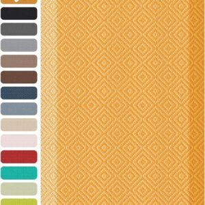 Ophanie Kitchen Mats for Floor, 3/4 Inch Thick Kitchen Rugs, 20''x32'' Anti Fatigue Standing Cushioned Mat, Waterproof,Comfort Ergonomic Mat for Office, Home, Sink,Orange Non-Slip Bottom
