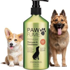 PAWFUME Deshedding Dog Shampoo and Conditioner, Show Dog, 1-Pack – Nourish & Detangle for Silky Soft Coat – Probiotic, Deep-Cleaning, pH-Balanced Formula – Salon-Quality Shampoo for Dogs