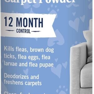 PETARMOR Home Carpet Powder for Fleas and Ticks, Protect Your Home From Fleas and Deodorizes Carpets, 16 Ounce