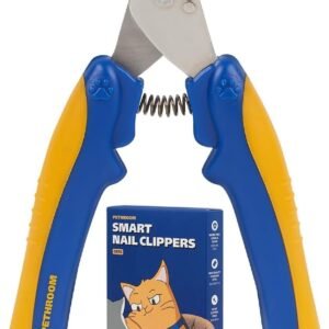 [PETHROOM] Cat Nail Clipper Trimmer for Indoor Cats with Circular Cut Hole (2mm) | Premium Sturdy Stainless Steel Blade Cat Claw | Safe, Easy, Accurate, Quiet & Fast | Avoid Overcutting