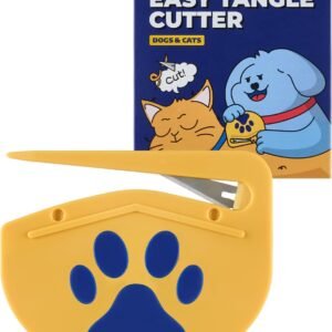 PETHROOM Easy Tangle Cutter for Dogs & Cats | Professional Dematting Tool with Steel Blade | Cat Matted Fur Remover | Safe & Gentle Pet Grooming Comb for Long & Medium Coats