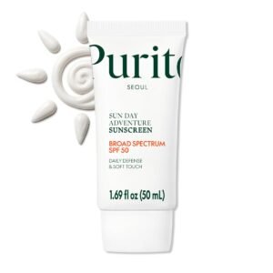PURITO Korean Sunscreen SPF 50 | Lightest Texture, No White Cast, Broad Spectrum UVA/UVB | Oil-Free, Vegan, For All Skin Types | Daily Lightweight Sun Protection | Korean Skincare, 50mL 1.69 fl.oz