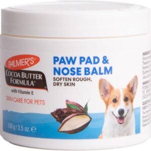 Palmer’s for Pets Cocoa Butter Paw Pad and Nose Balm for Dogs, Fragrance Free Dog Skin Soother with Vitamin E for Dry Paws and Noses, Plant Based Formula, 3.5 Oz