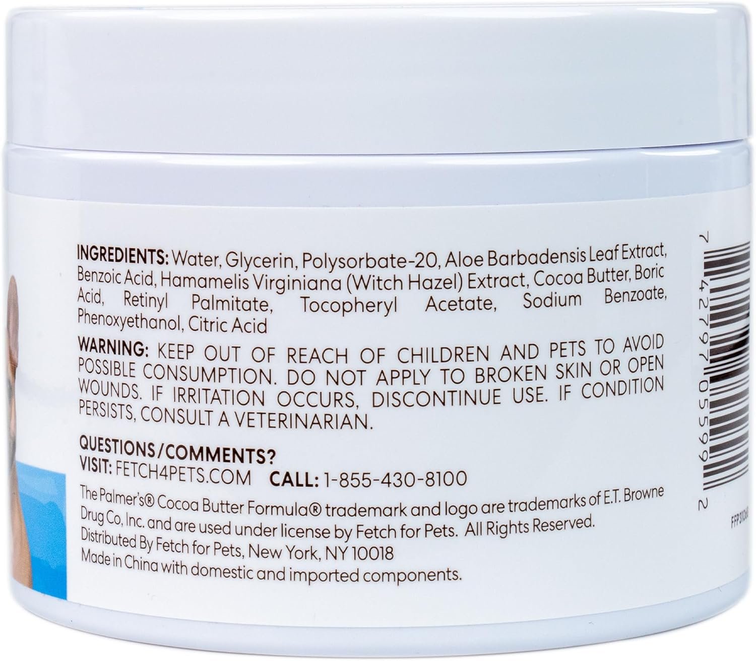 Palmer’s for Pets Face and Eye Dog Wipes with Cocoa Butter, Gentle Tear Stain and Facial Cleaning Wipes for Sensitive Areas and Daily Grooming Care, Unscented, 100 Count - Image 2