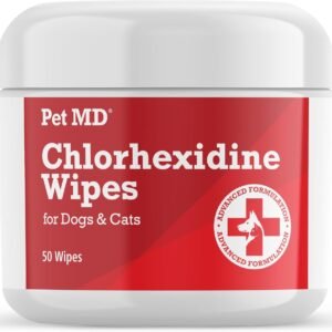 Pet MD Topical Wipes for Cleansing - with Aloe for Cats and Dogs - 50 Count