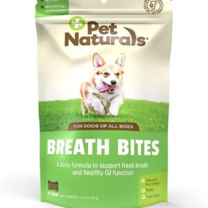 Pet Naturals Breath Bites Breath Freshener for Dogs, 60 Chews - Fresh Breath, Healthy GI Support and Dental Health