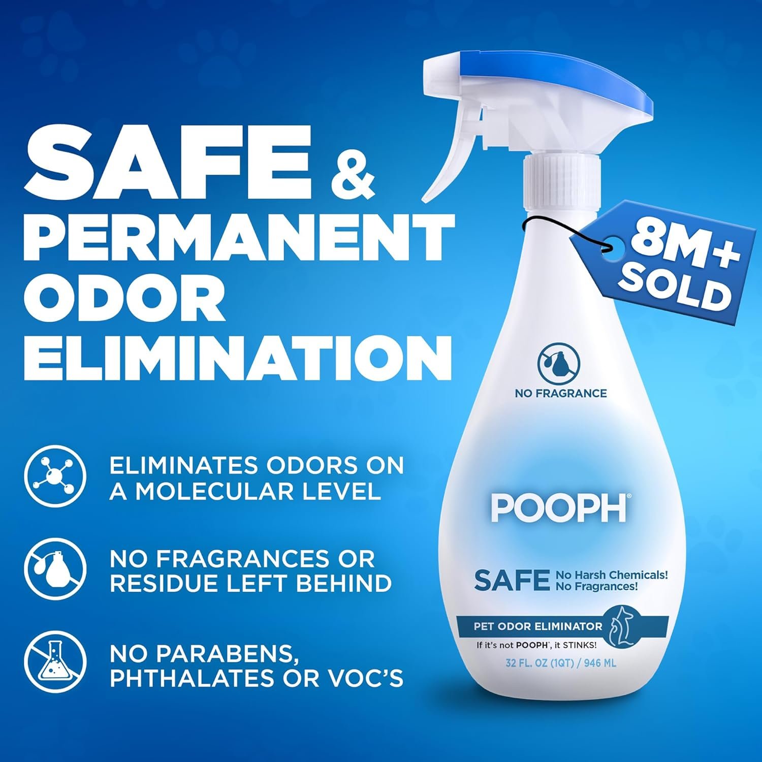 Pooph Pet Odor Eliminator, 32oz Spray, 2-Pack - Eliminates Odors at the Molecular Level, Dogs, Cats, Freshener, Eliminator, Urine, Poop, Pee, Deodorizer, Natures, Puppy, Fresh, Clean, Furniture, Potty - Image 2