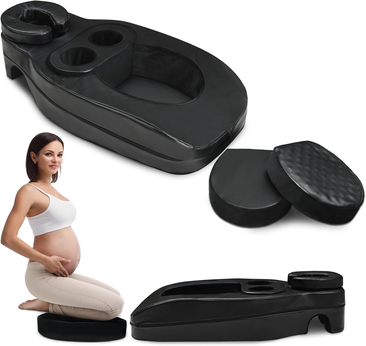 Pregnancy Massage Cushion & Headrest - Release Lower Back Pain, Prenatal Bolster for Full Body Relax, Maternity Massage Cushion After Breast Surgery, Storage Bag, Ideal for Home & Therapy Spa