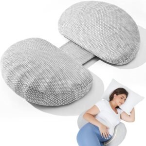 Pregnancy Pillow for Sleeping Memory Foam Pillow for Side Sleeper, Maternity Pillow Support for Back, Belly, Hips for Pregnant Women