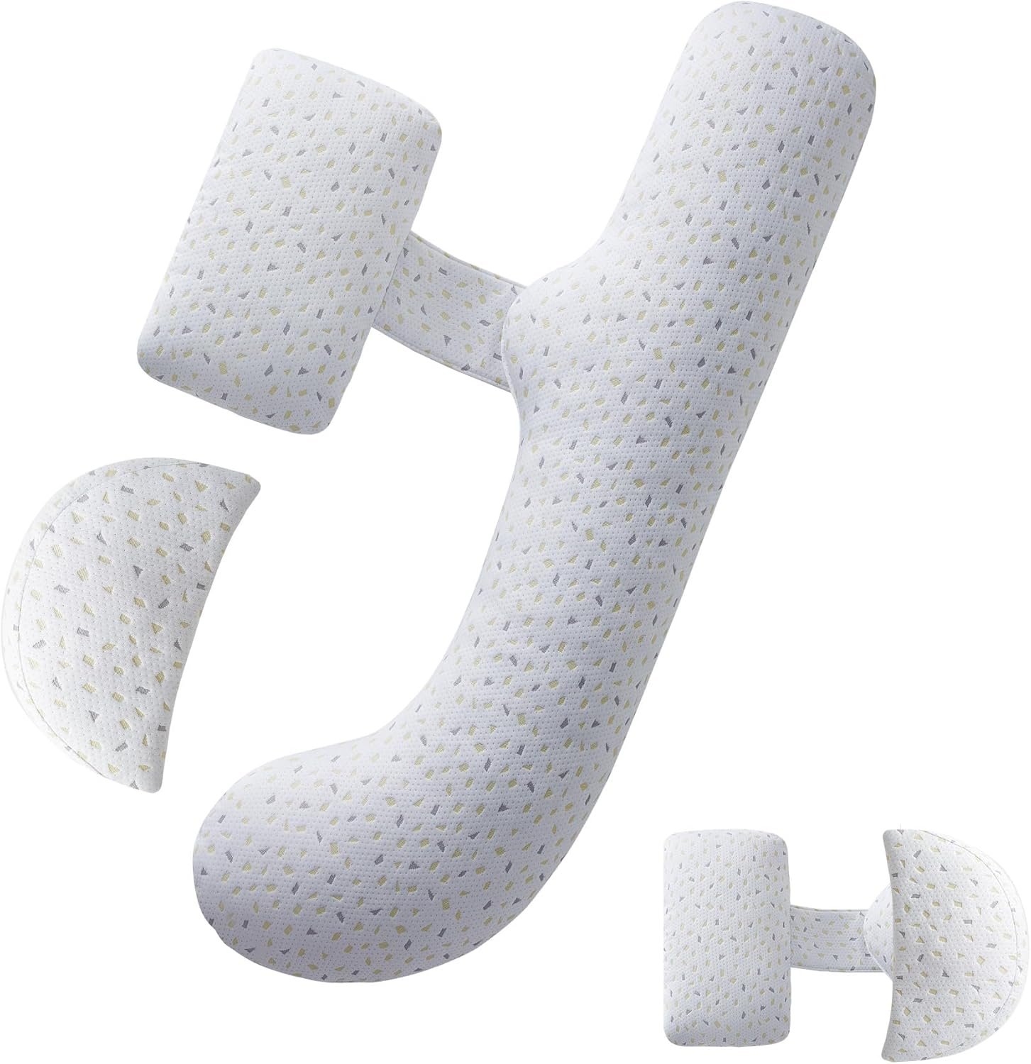 Pregnancy Pillow for Sleeping, SEEDNUR Maternity Pillow Support for Back, Legs, Belly, HIPS, Pregnancy Body Pillow with Detachable & Adjustable Cover, Pregnancy Pillow for Women Relieve Fatigue & Pain