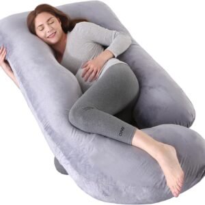 Pregnancy Pillows for Sleeping, U Shaped Full Body Maternity Pillow with Removable Cover - Support for Back, Legs, Belly, HIPS for Pregnant Women,Pregnancy Pillow, Grey