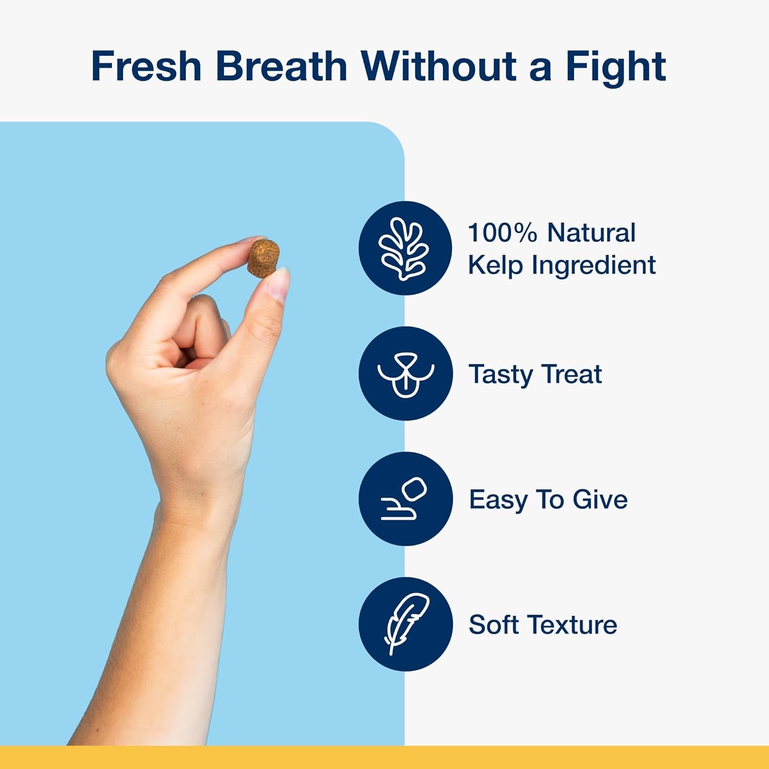 ProDen PlaqueOff Soft Chews with Natural Kelp - for Small & Medium Breed Dogs & Cats - Supports Normal, Healthy Teeth, Gums, and Breath Odor in Dogs & Cats - 90 Soft Chews - Image 2