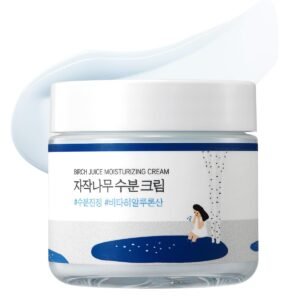 ROUND LAB Birch Juice Moisturizing Cream 2.7 Fl Oz, 48-Hour Deep Hydrating Face Moisturizer with Birch Sap & Vita Hyaluronic Acid for Acne-Prone Skin, Reduces Sebum, Oil, Blackheads, Korean Skin Care