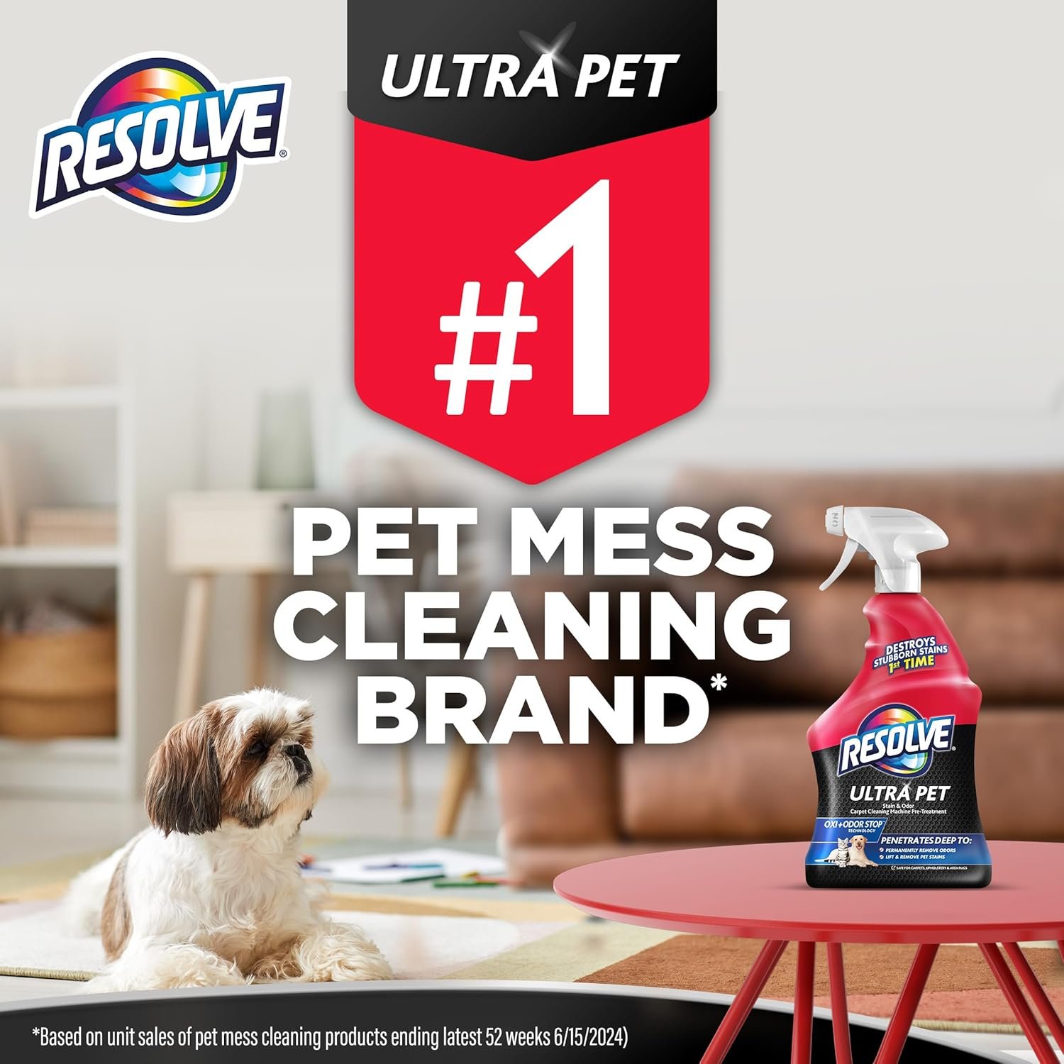 Resolve Ultra Pet Carpet Cleaner Spray – for Removal of Pet Stains & Odors, 32oz - Image 2